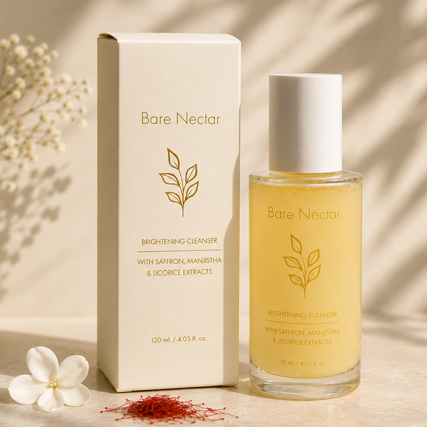 Bare Nectar Brightening Cleanser 120 ml bottle and Box