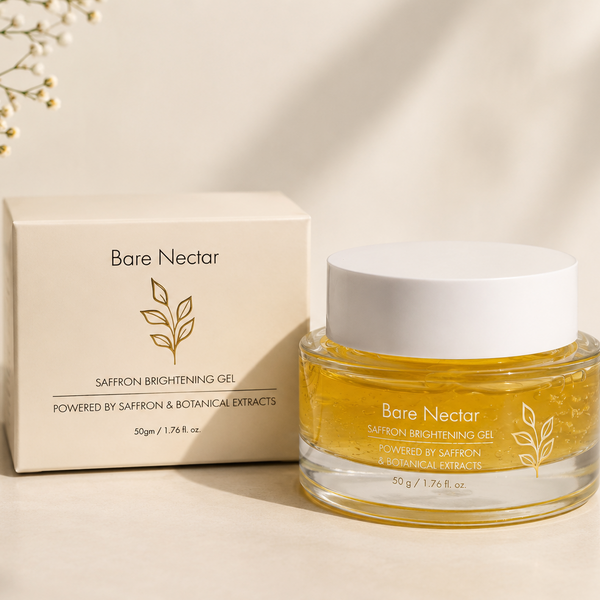 Bare Nectar Saffron Brightening Gel jar and box