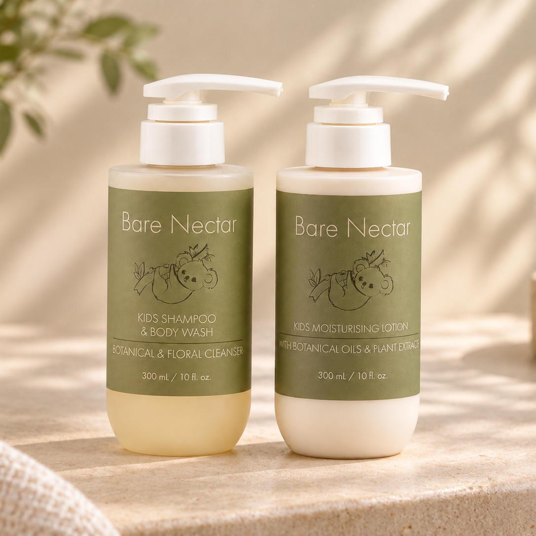 Bare Nectar Kids Daily Ritual Bundle - shampoo bodywash and lotion