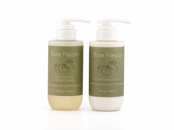 Bare Nectar Kids Daily Ritual shampoo, body wash and moisturising lotion